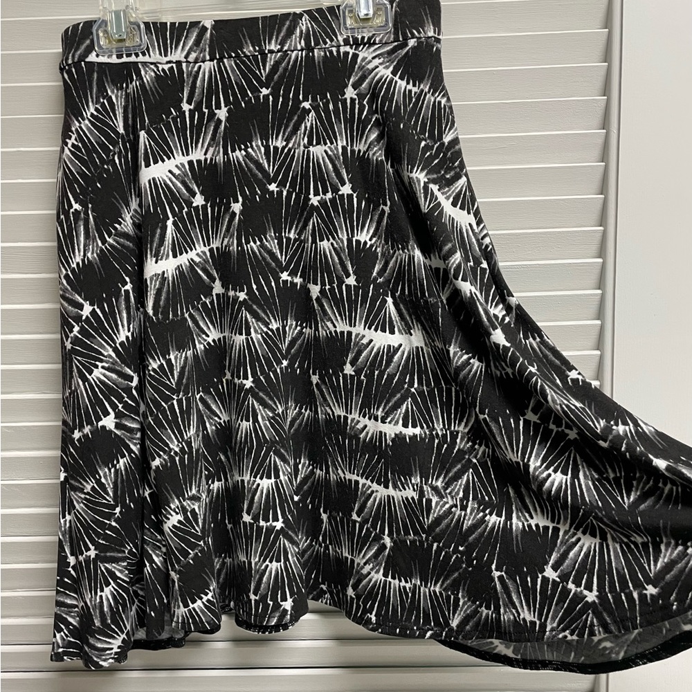 Cynthia Rowley Skirt Small Black/White Tye Dye Look - Picture 3 of 5